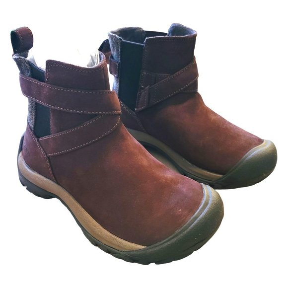 Keen Boots Woman's Size 5 Brown Suede Cross-Over Strap Slip-On NWOB JJ3295 - Picture 8 of 9